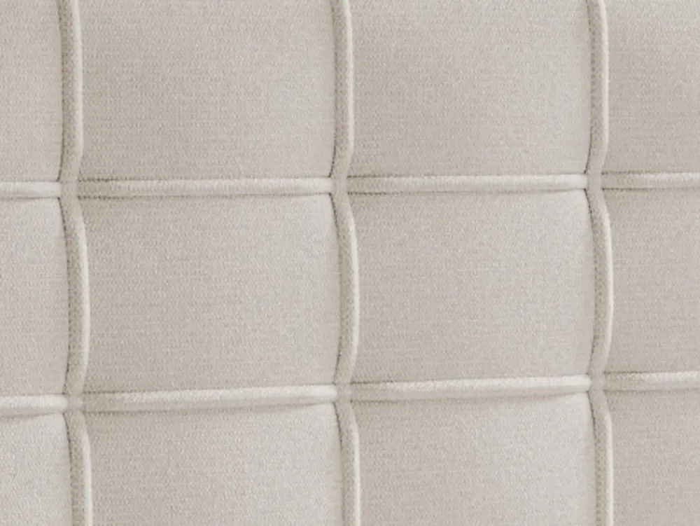 Ensemble complet boxspring tête de lit capitonnée + sommier + matelas + surmatelas - 180 x 200 cm - Tissu - Beige - INAO de YSMÉE>Vente-unique New
