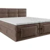 Ensemble complet boxspring tête de lit capitonnée + sommiers relaxation électrique + matelas + surmatelas - 2 x 80 x 200 cm ->Vente-unique Hot