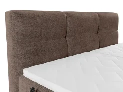 Vente-unique Ensemble complet boxspring tête de lit capitonnée + sommiers relaxation électrique + matelas + surmatelas - 2 x 90 x 200 cm -* Lit Double