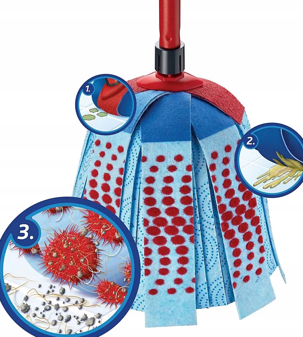 Juanio Ensemble complet de seau avec balai à franges, poignée et essoreuse torsion, capacité 10 L* Serpillère