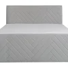 Vente-unique Ensemble complet literie déco tête de lit + sommiers coffre + matelas + surmatelas - 160 x 200 cm - Velours - Gris clair - MAKANA* Lit Avec Rangement