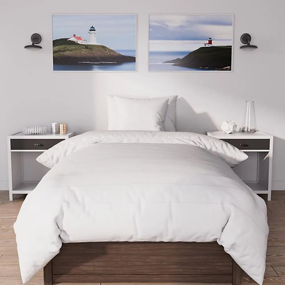 Ensemble couette et parure 5 Pièces BOHEME bleu canard pour lit en 90x190 cm, par>Soleil D'Ocre Discount