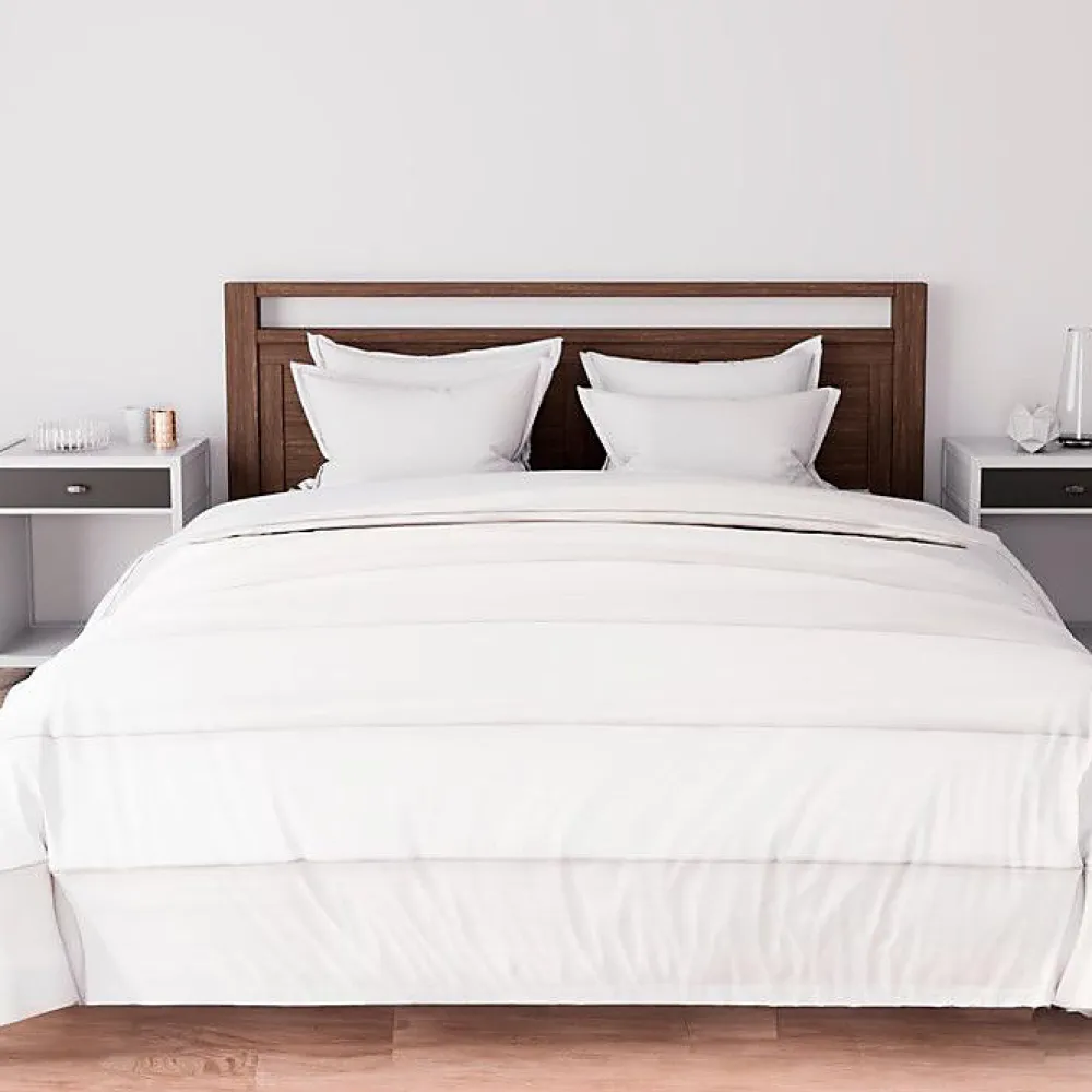Ensemble couette et parure 7 Pièces BOHEME blanc pour lit en 140x190 cm, par>Soleil D'Ocre