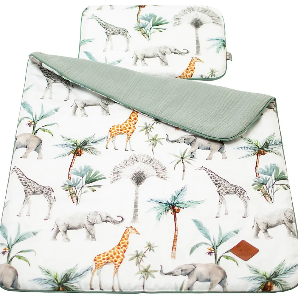 Ensemble couverture et coussin pour berceau et couffin Safari>Sevira Kids New