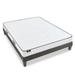 Ensemble Cristal 140x200 cm Matelas Mousse + Sommier Bois>Olympe Literie Online