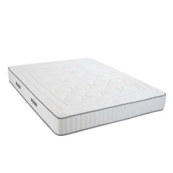 Ensemble Cristal 140x200 cm Matelas Mousse + Sommier Bois><noscript><img width=
