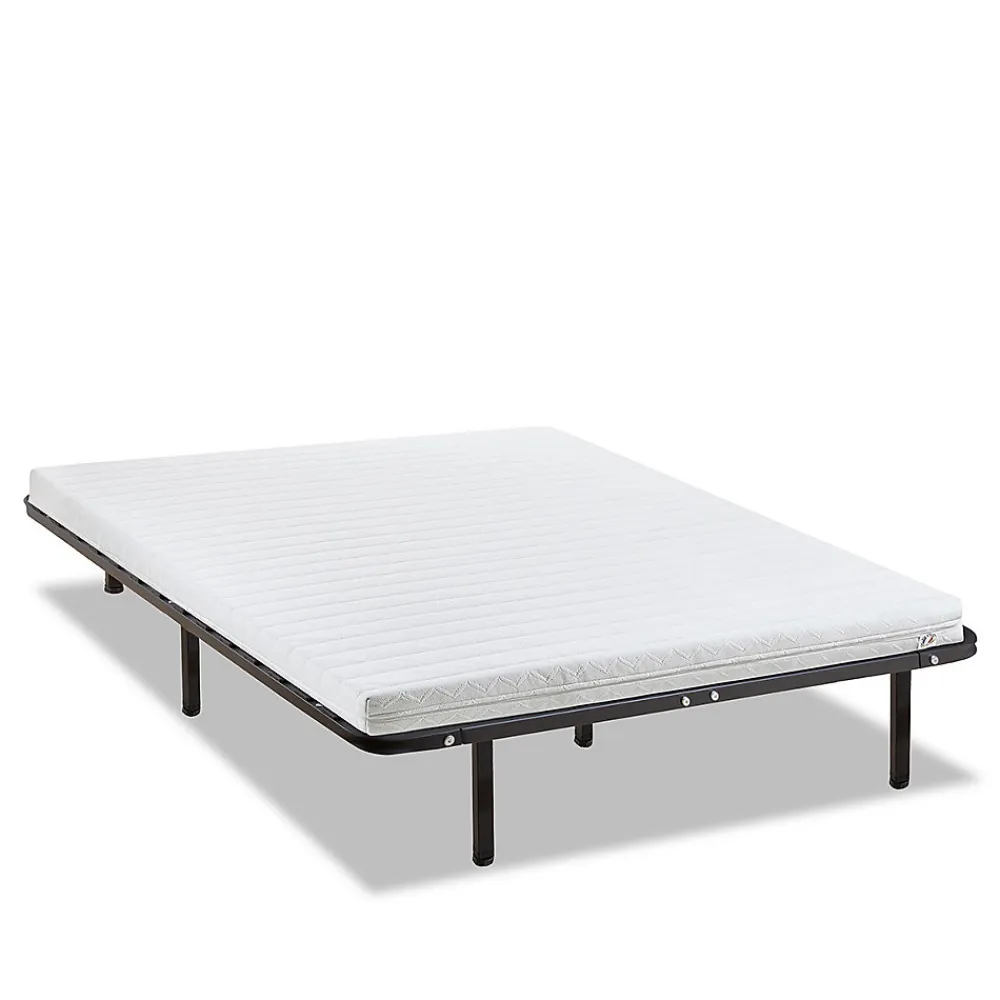 Ensemble Egio 160x200 cm Matelas Mousse + Sommier Métal>Olympe Literie
