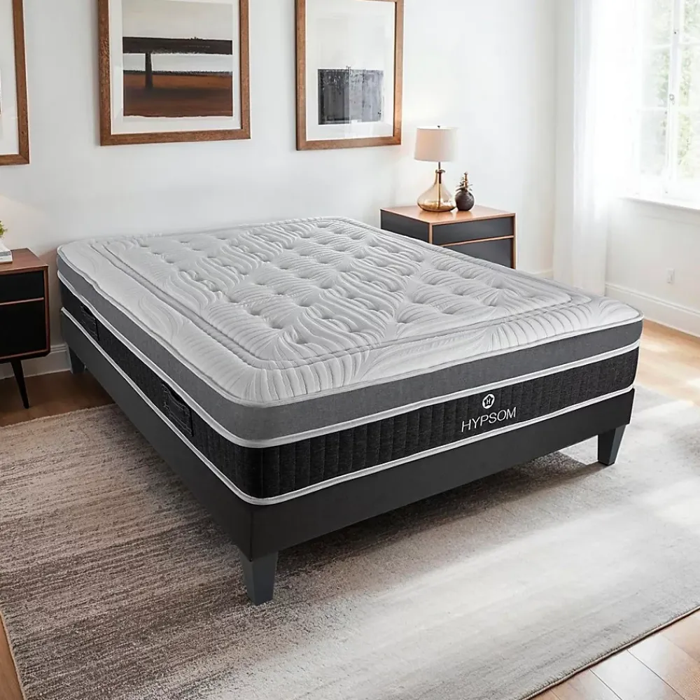 Hypsom Ensemble Elégance 140x190 cm Matelas Mousse + Sommier Bois* Ensemble Sommier Et Matelas