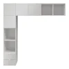 Ensemble en L colonne et caissons suspendus blancs Atomia H. 187,5 x L. 187,5 x P. 37 cm>GoodHome Best