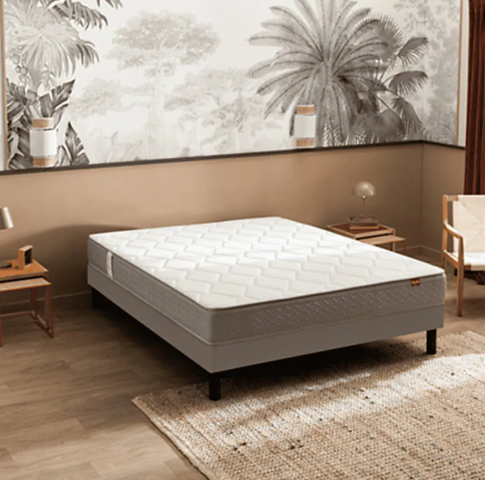 Ensemble DÉPAYSANT + Sommier Escale + Pieds 160x200 Ressorts>Epeda Outlet