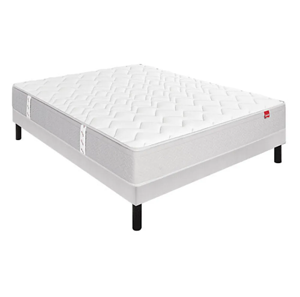 Epeda Ensemble L'AILLEURS + Sommier Escale + Pieds 140x190 Ressorts* Ensemble Sommier Et Matelas