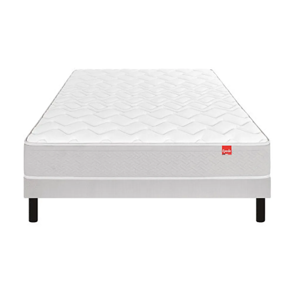 Epeda Ensemble L'AILLEURS + Sommier Escale + Pieds 140x190 Ressorts* Ensemble Sommier Et Matelas