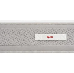 Epeda Ensemble LE MAJESTUEUX + Sommier Confort Medium + Pieds 200x200 Gris souris Ressorts* Ensemble Sommier Et Matelas