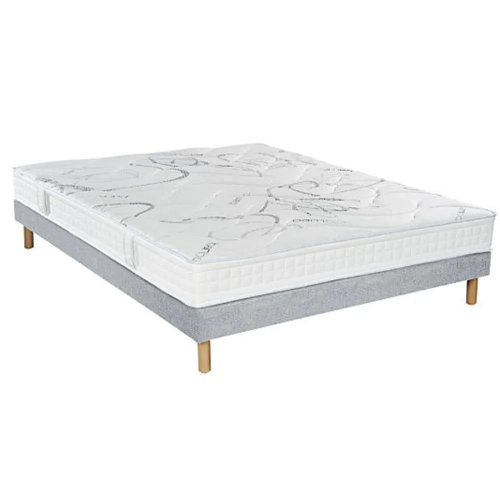 Ensemble MORPHOZONE 210 + Sommier Tradition Graphic 13cm + Pieds 100x200 Latex>Essenzia
