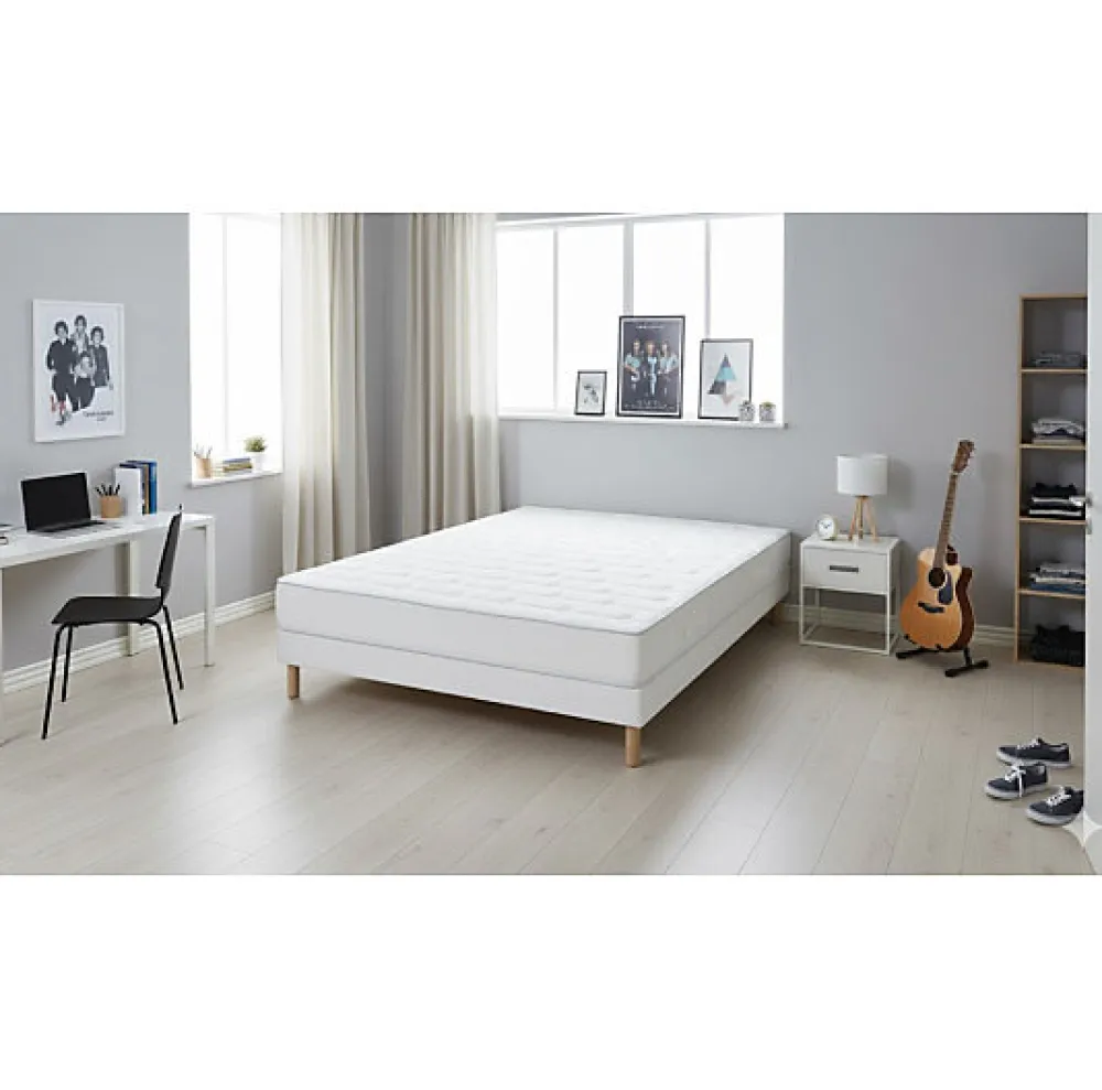 Ensemble CHARME + Sommier Tradition + Pieds 140x210 Mousse>Essenzia Hot