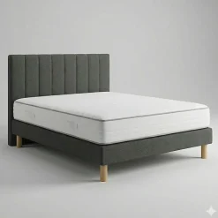 Essenzia Ensemble EXCEPTION 1000 + Sommier Tradition Graphic 13 cm + Pieds 160x190 Anthracite Ressorts* Ensemble Sommier Et Matelas