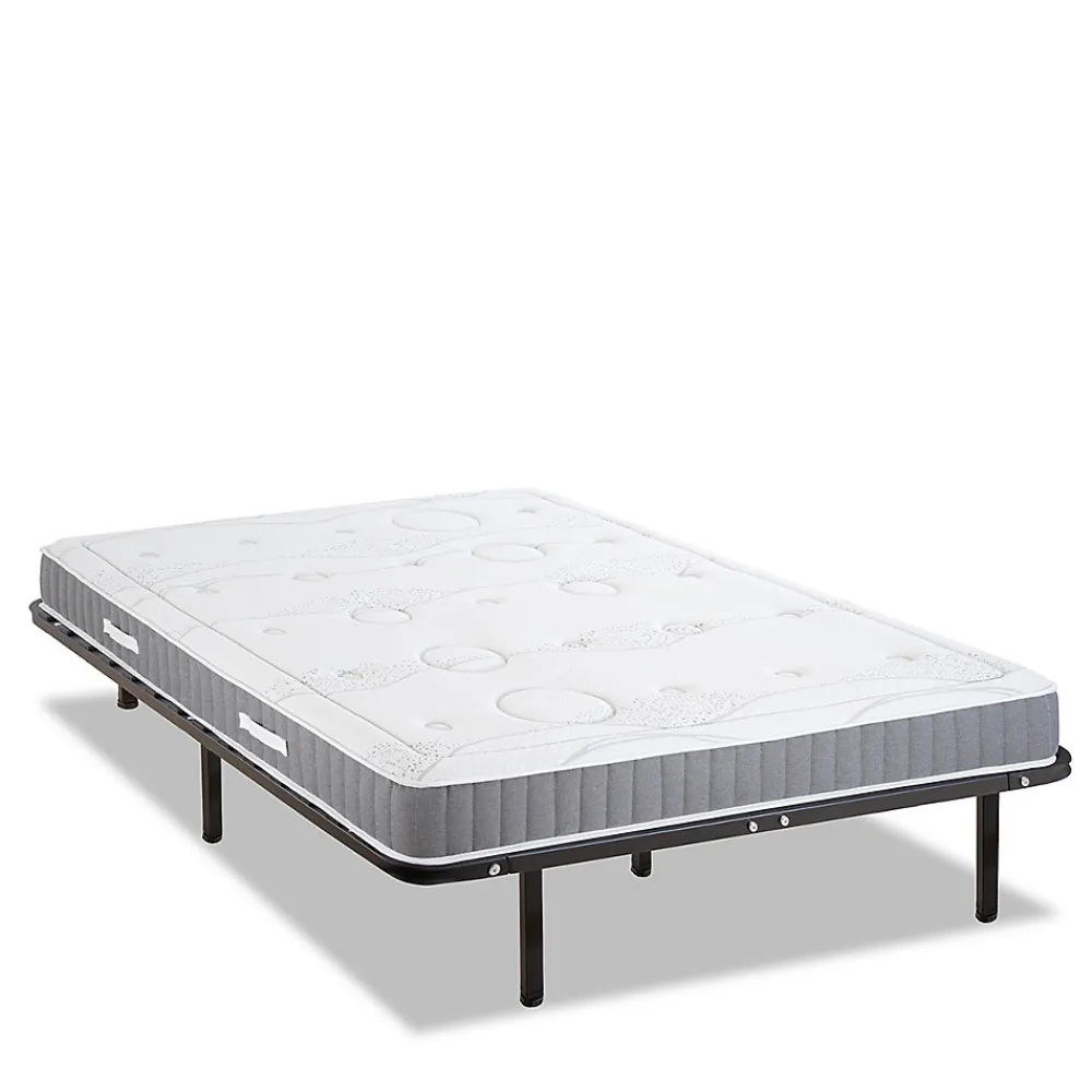 Ensemble Intuition 90x190 cm Matelas Mousse + Sommier Métal>Olympe Literie Best