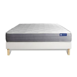 Actisom Ensemble Latex et mémoire de forme de confort Mi-ferme avec sommier kit* Ensemble Sommier Et Matelas