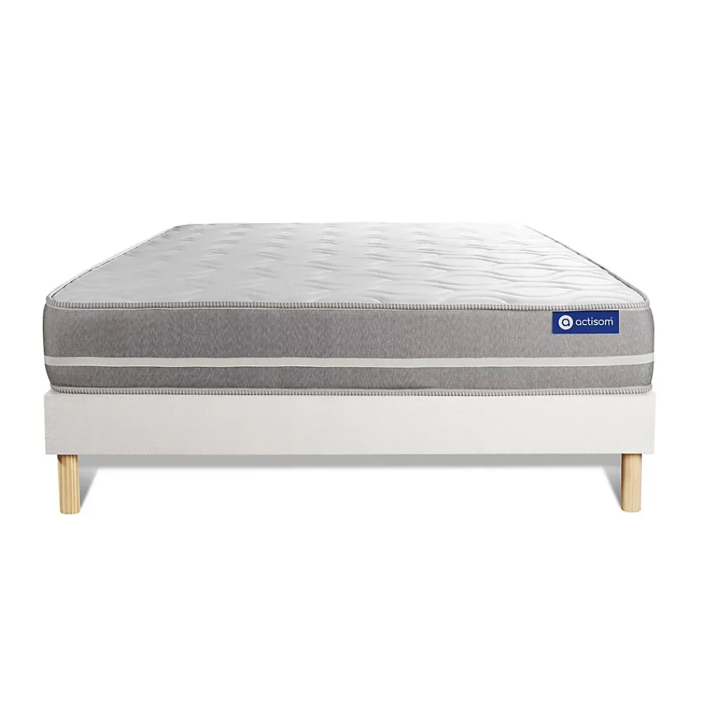 Actisom Ensemble Latex et mémoire de forme de confort Equilibré avec sommier kit* Ensemble Sommier Et Matelas