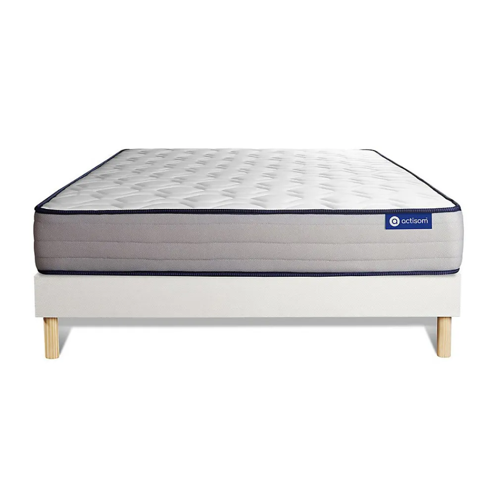 Actisom Ensemble Latex et mémoire de forme de confort Ferme avec sommier kit* Ensemble Sommier Et Matelas