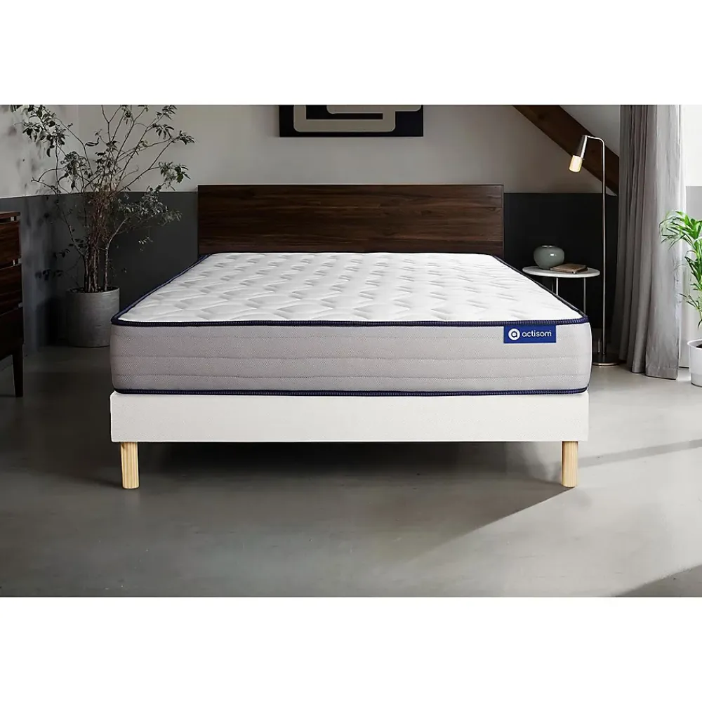 Actisom Ensemble Latex et mémoire de forme de confort Ferme avec sommier kit* Ensemble Sommier Et Matelas