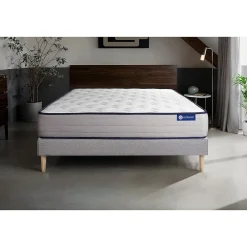 Actisom Ensemble Latex et mémoire de forme de confort Ferme avec sommier kit* Ensemble Sommier Et Matelas