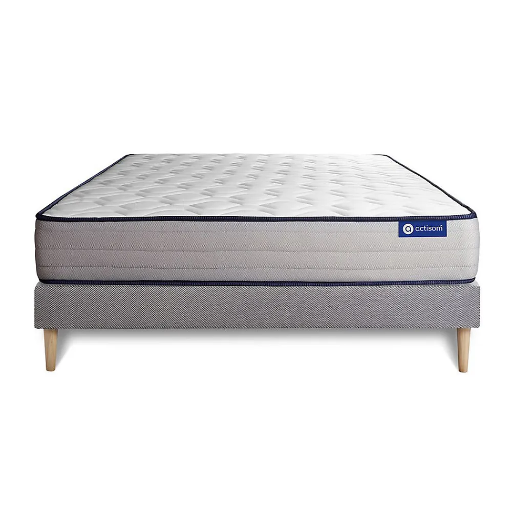 Actisom Ensemble Latex et mémoire de forme de confort Ferme avec sommier kit* Ensemble Sommier Et Matelas
