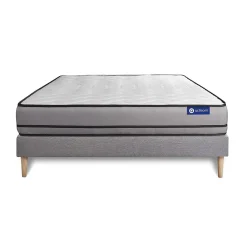 Actisom Ensemble Latex et mémoire de forme de confort Très ferme avec sommier kit* Ensemble Sommier Et Matelas