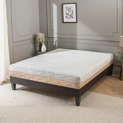 Bellecour Ensemble Leman 140x190 cm Matelas Mousse + Sommier Bois* Ensemble Sommier Et Matelas