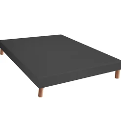 Idliterie Ensemble matelas 100% latex 3 zones sommier noir 140x190* Ensemble Sommier Et Matelas