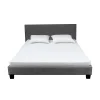 Weber Industries Ensemble Matelas + Lit 140x190 DUBLIN / Gris foncé* Ensemble Sommier Et Matelas