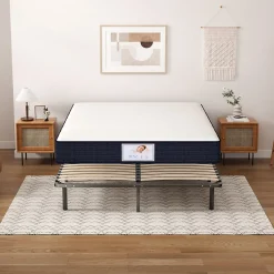 Ensemble Matelas à ressorts +Sommier à Lattes sur Pieds, 160x200cm, Epaisseur du Matelas 22cm><noscript><img width=