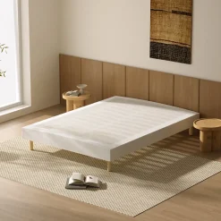 Teeno Ensemble Matelas à ressorts+ Lit Sommier Tapissier Déco 140x190cm, Epaisseur du Matelas 22cm* Ensemble Sommier Et Matelas