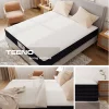 Teeno Ensemble Matelas à ressorts + Cadre de lit Plateforme Capitonné 140x190cm, Epaisseur du Matelas 22cm* Ensemble Sommier Et Matelas