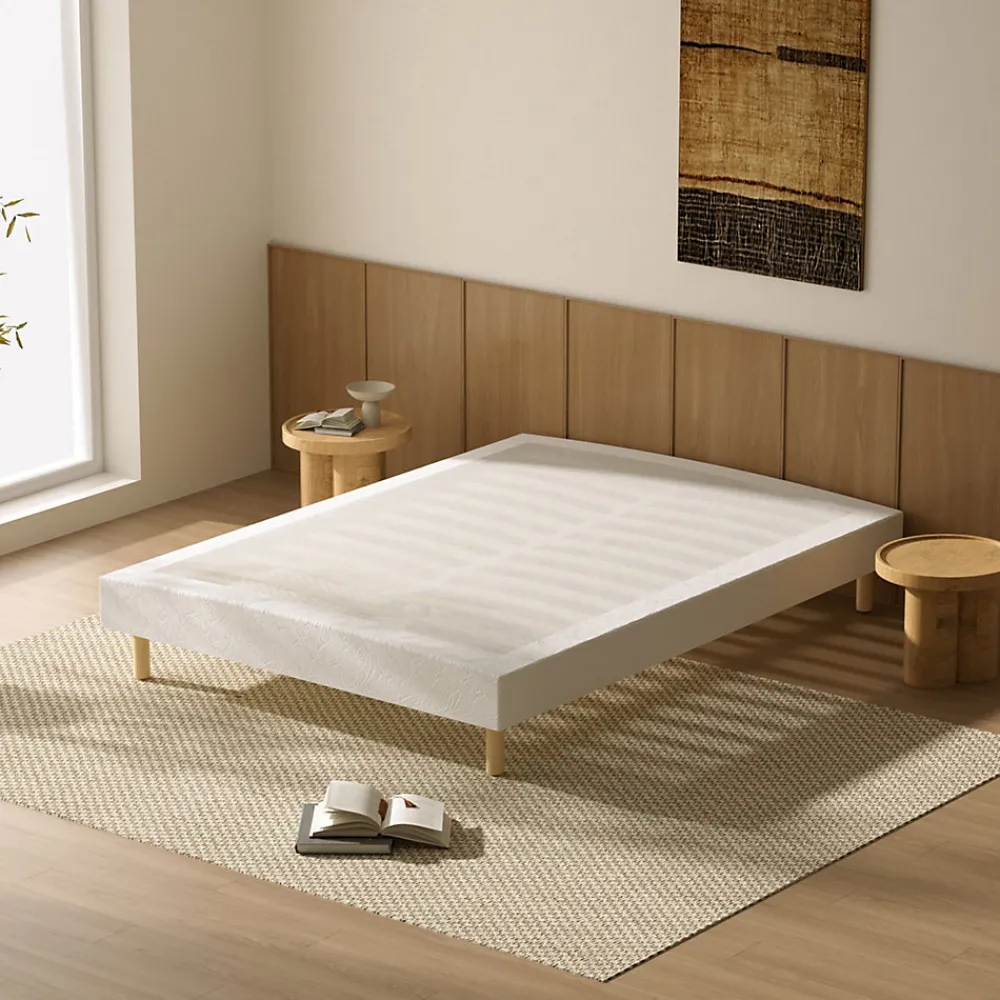 Ensemble Matelas à ressorts+ Lit Sommier Tapissier Déco 160x200cm, Epaisseur du Matelas 20cm>Teeno Clearance