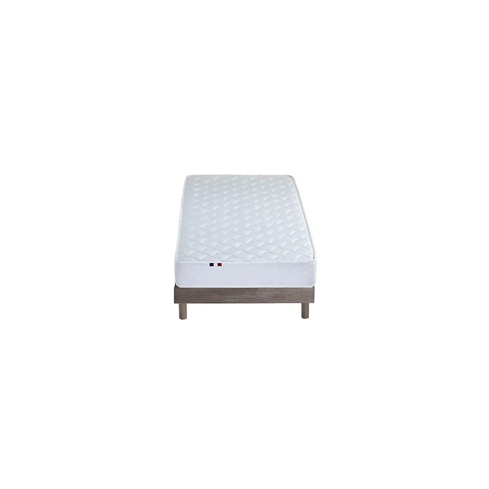 Idliterie Ensemble Matelas accueil Latex INITIAL Sommier en Kit - Chêne gris, - 90 x 190 cm* Ensemble Sommier Et Matelas