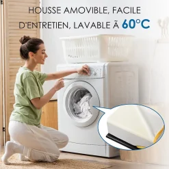 Teeno Ensemble matelas double en mousse de 17 cm + sommier à lattes larges 140x200 cm* Ensemble Sommier Et Matelas