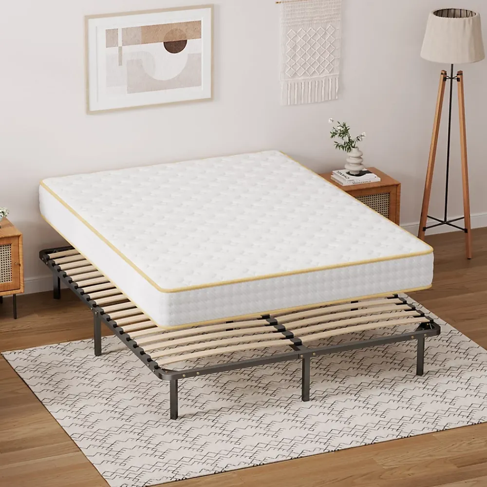 Teeno Ensemble Matelas en mousse + Sommier à Lattes 160x200cm, Epaisseur du Matelas 18 cm* Ensemble Sommier Et Matelas