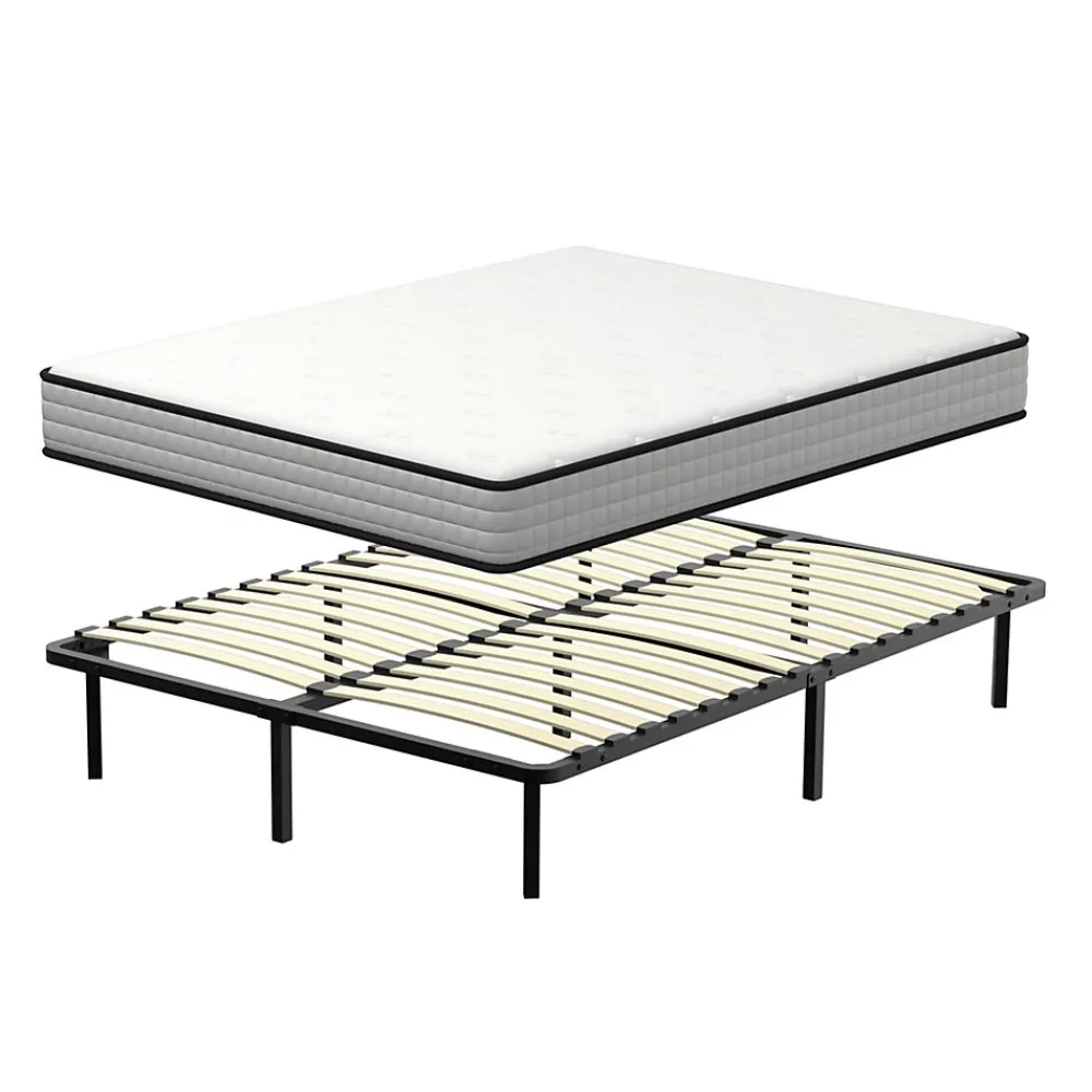 Ensemble Matelas en mousse + Sommier à Lattes 140x190cm, Epaisseur du Matelas 22cm>Teeno Sale