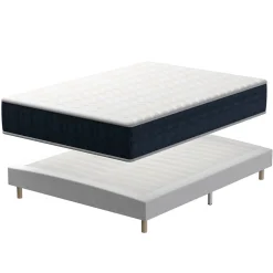 Ensemble Matelas en Mousse 160x200 cm+Sommier tapissier volige,9 Pieds Inclus,ensemble matelas et sommier>Teeno Sale