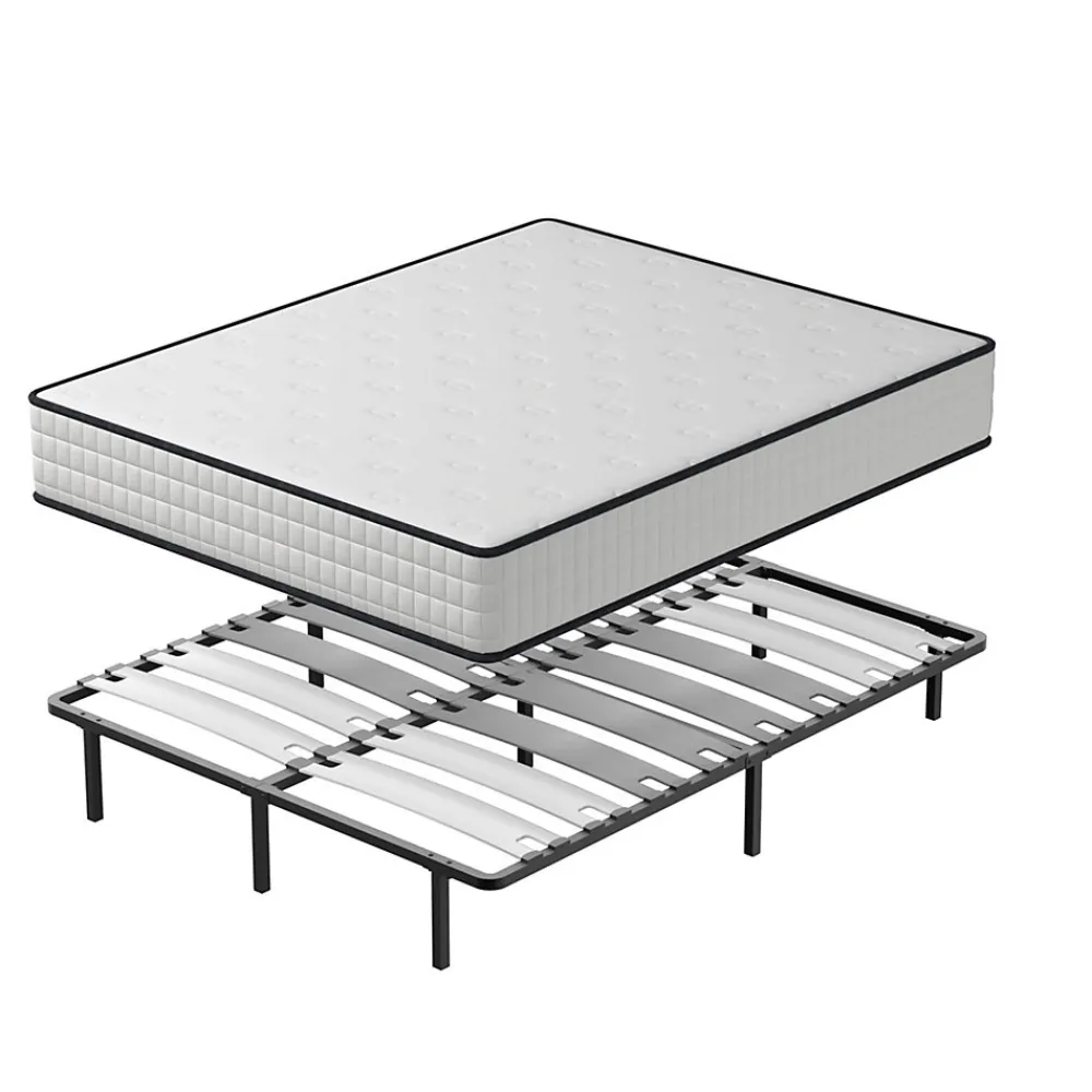 Ensemble Matelas en mousse + Sommier avec lattes larges 140x190cm, Epaisseur du Matelas 22cm>Teeno Discount