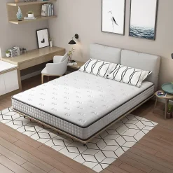 Ensemble Matelas en mousse + Sommier avec lattes larges 140x190cm, Epaisseur du Matelas 22cm><noscript><img width=