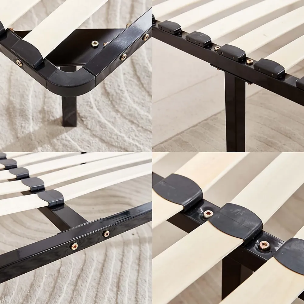 Teeno Ensemble Matelas en mousse + Sommier à Lattes 160x200cm, Epaisseur du Matelas 22cm* Ensemble Sommier Et Matelas