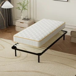 Ensemble Matelas en mousse + Sommier à Lattes 90x190cm, Epaisseur du Matelas 18 cm><noscript><img width=