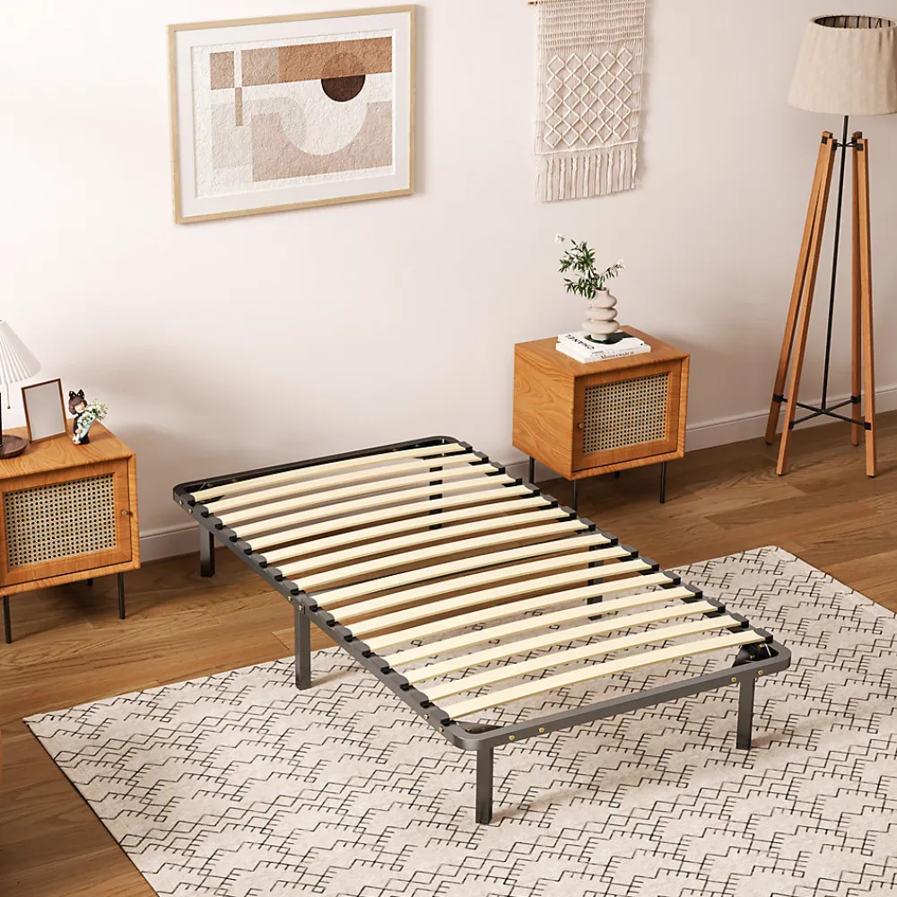 Ensemble Matelas en mousse + Sommier à Lattes 90x190cm, Epaisseur du Matelas 18 cm>Teeno New
