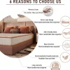 Teeno Ensemble Matelas en mousse + Sommier avec lattes larges 140x190cm, Epaisseur du Matelas 18 cm* Ensemble Sommier Et Matelas