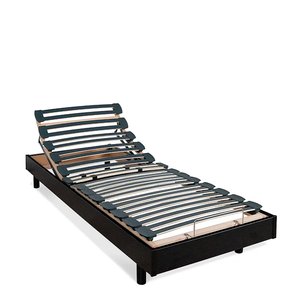 Bellecour Ensemble Matelas Mousse Accueil Mémoire de forme + Sommier électrique Flex 90x200 cm* Ensemble Sommier Et Matelas
