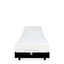 Ensemble Matelas Mousse Accueil Mémoire de forme + Sommier électrique Flex 70x200 cm><noscript><img width=