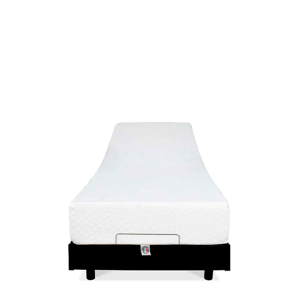Ensemble Matelas Mousse Accueil Mémoire de forme + Sommier électrique Flex 70x200 cm>Bellecour Clearance