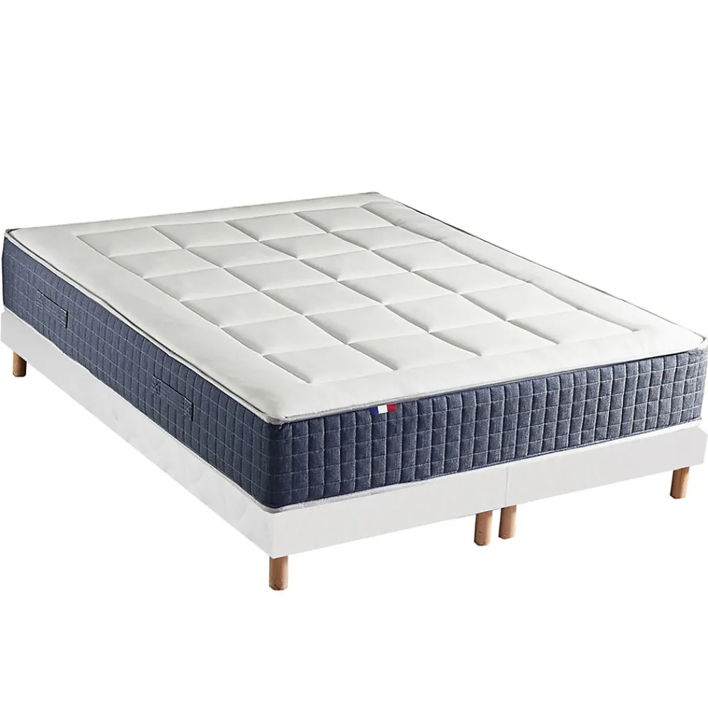 Ensemble matelas ressort 7 zones et mémoire forme sommier 2x80x200>Idliterie Clearance